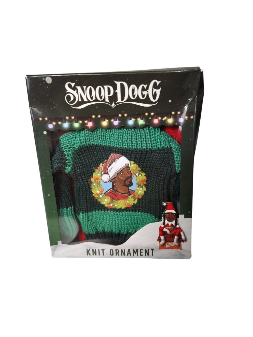 Snoop Dogg Snoop On The Stoop Knit Christmas Sweater Decorative Ornament